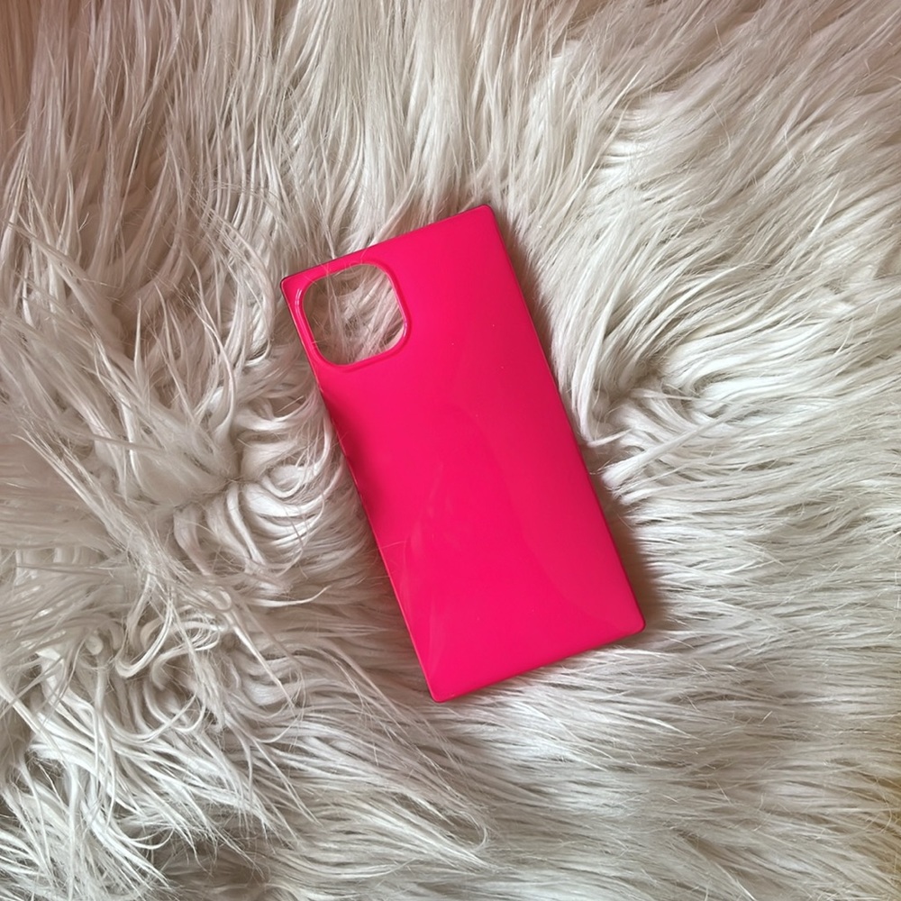 FLAUNT Neon Pink Square iPhone Case